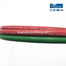 Glatte Abdeckung Fiber Reinforced Welding Rubber Sauerstoff / Acetylen Doppelschlauch